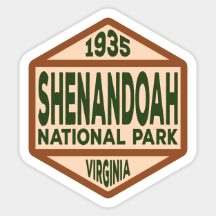 Shenandoah National Park badge Sticker